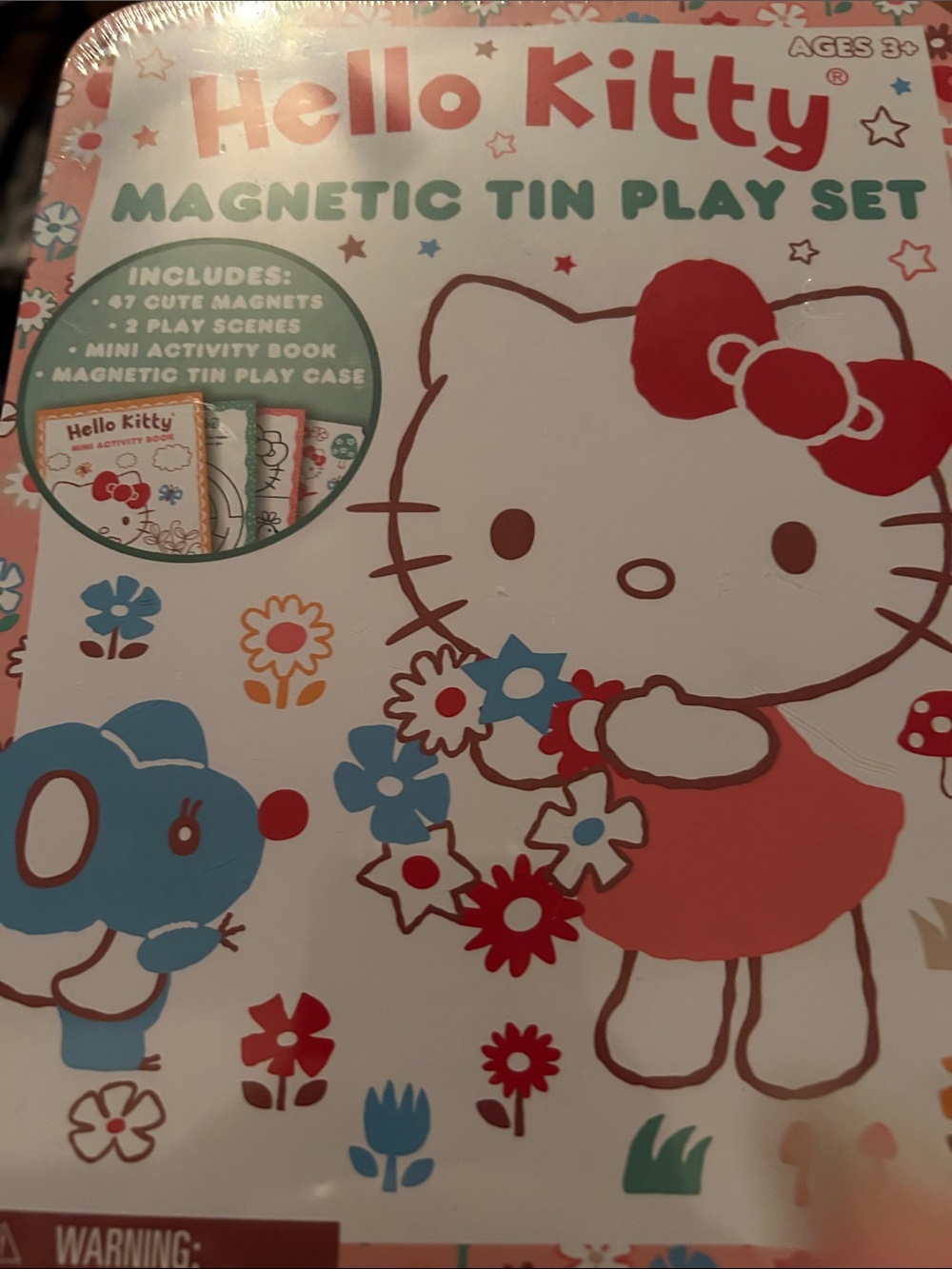 Hello Kitty Magnetic Tin Play Set - Pink Red Blue